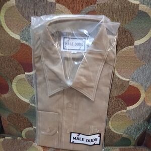 Vintage Male Duds Tan Men's Shirt XL